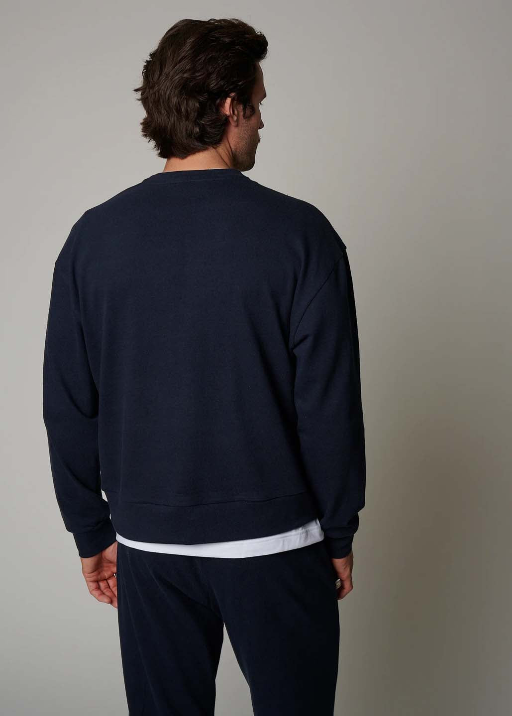 LEISURE LAB Cotton Lounge Crew T-Shirt