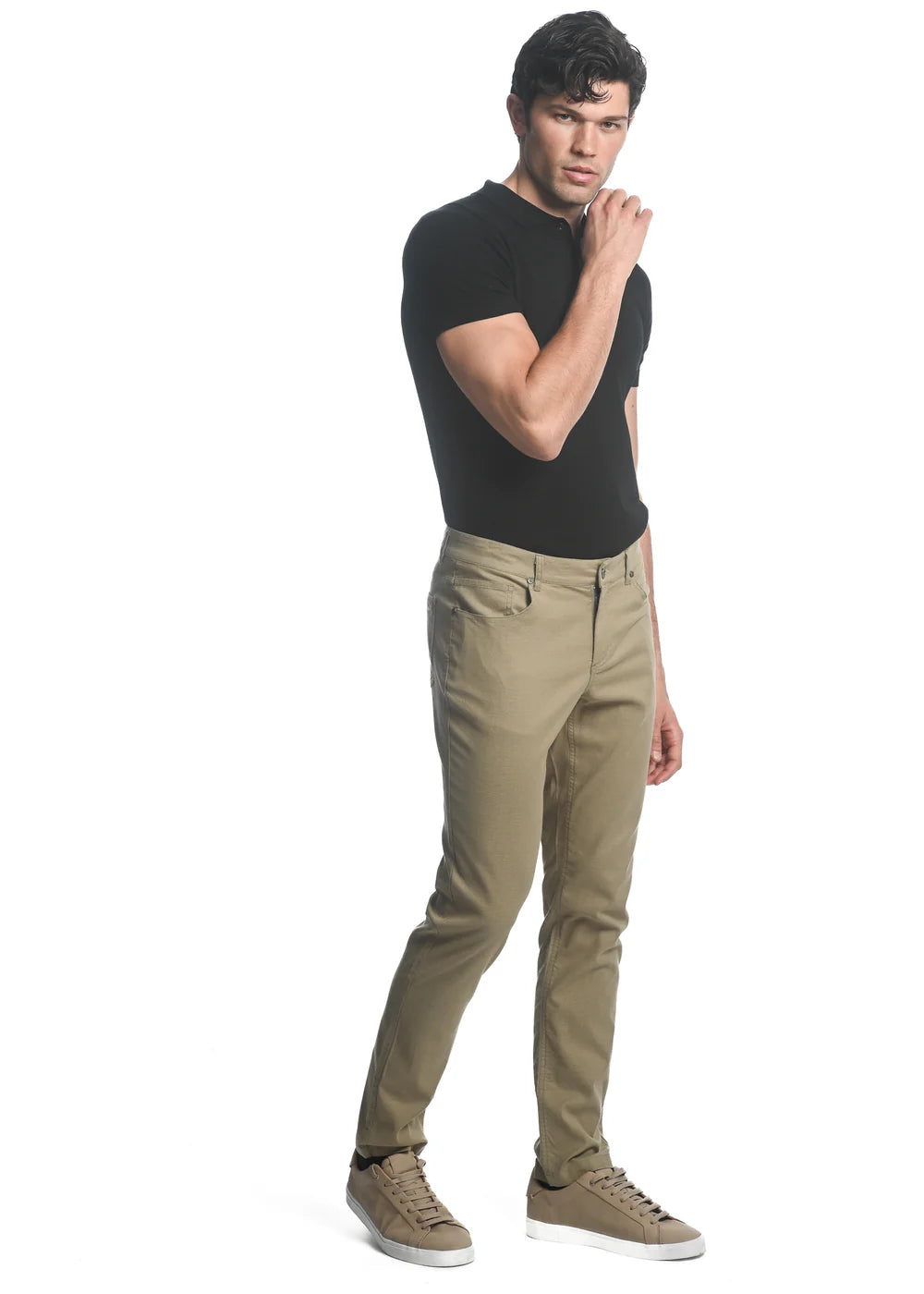 Postmarc Textured Stretch Woven 5-Pocket Jeans