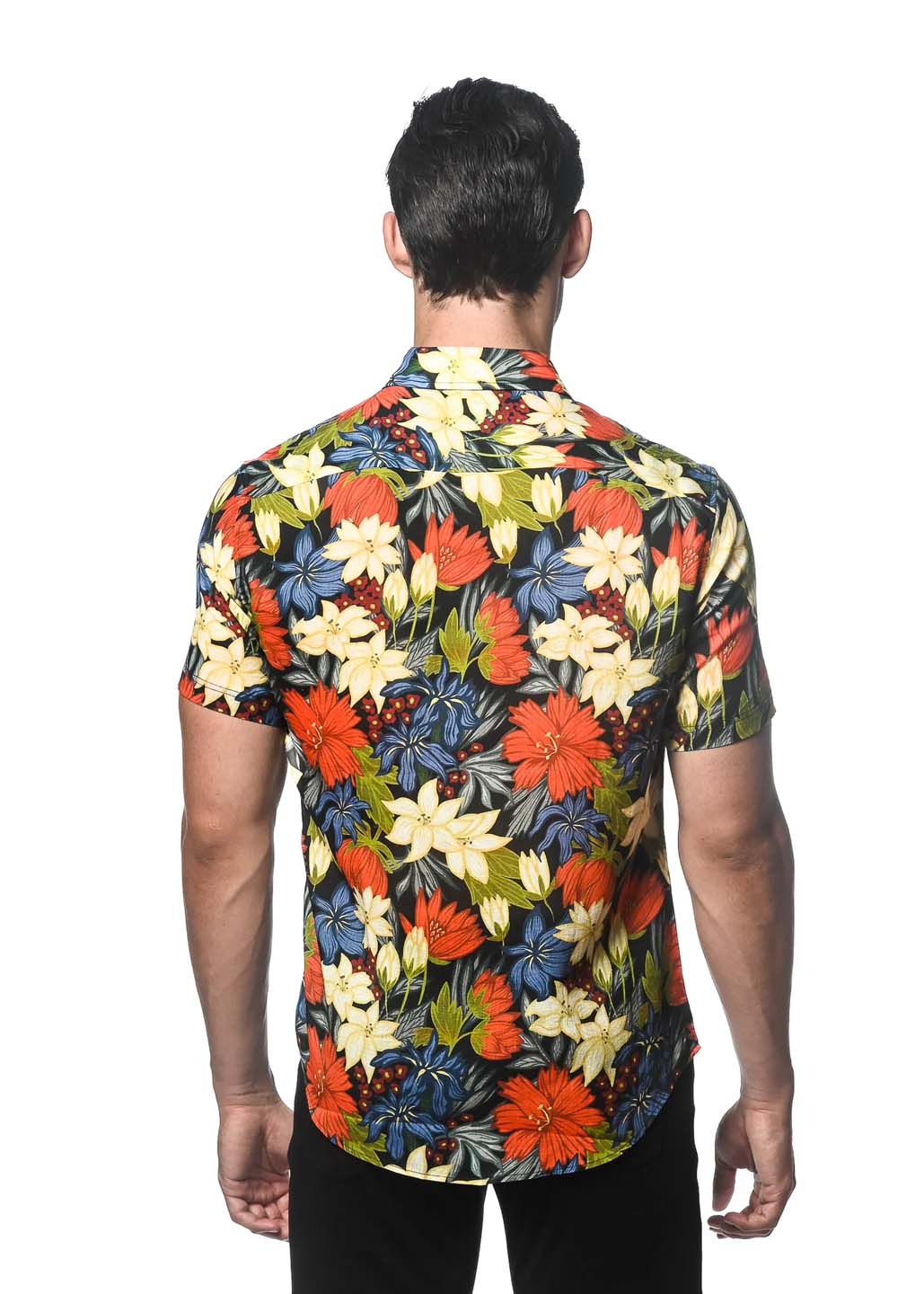 Postmarc Printed Linen Tencel Short Sleeve Woven Shirt