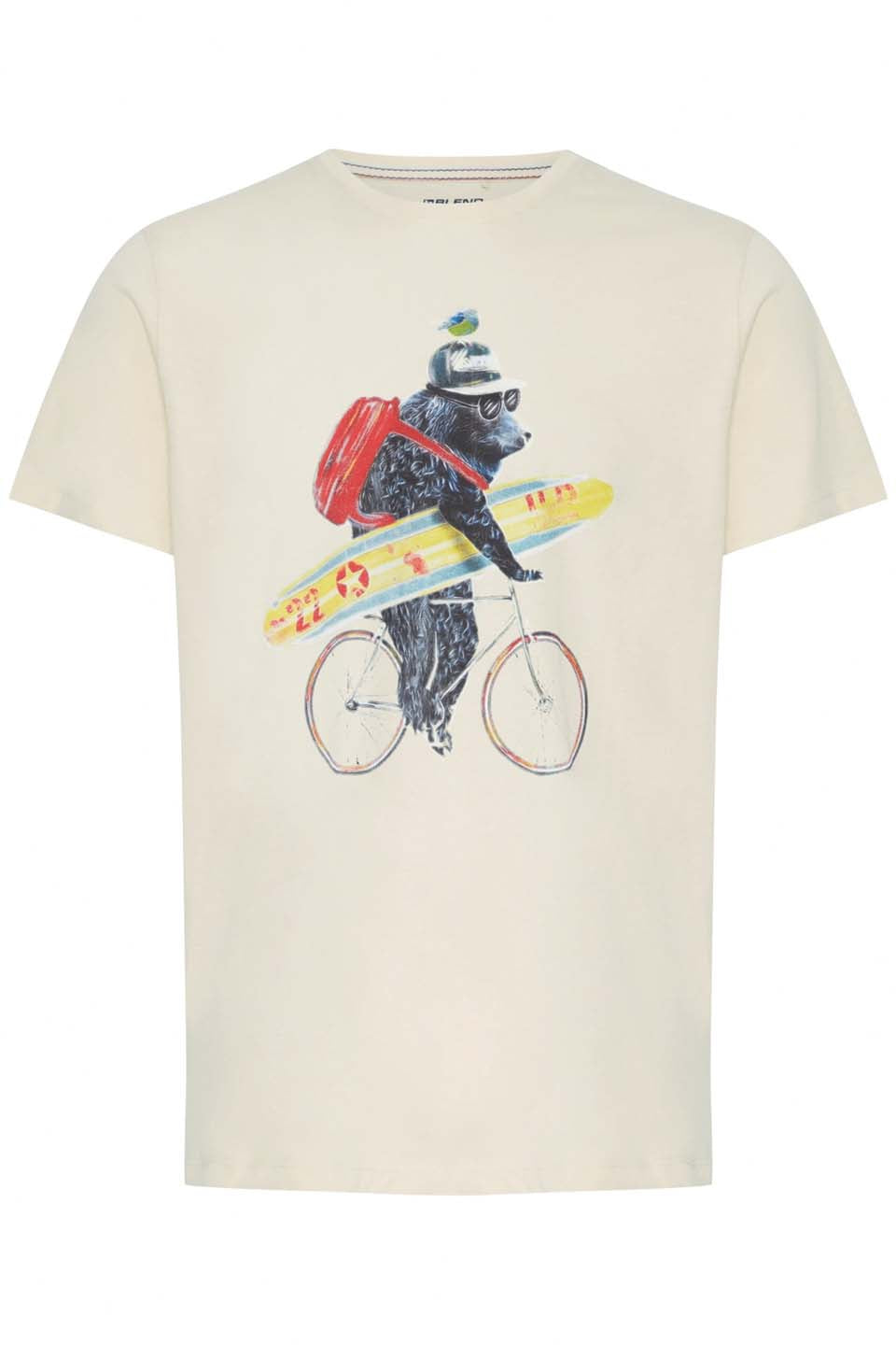 Blend Graphic Tee: Surfing Bear