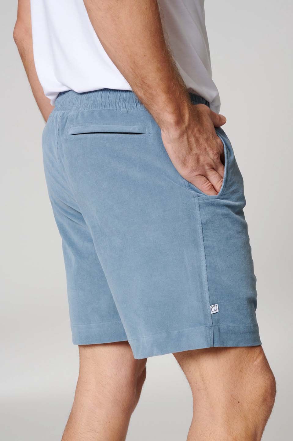 LEISURE LAB Corduroy Short - Celeste Blue