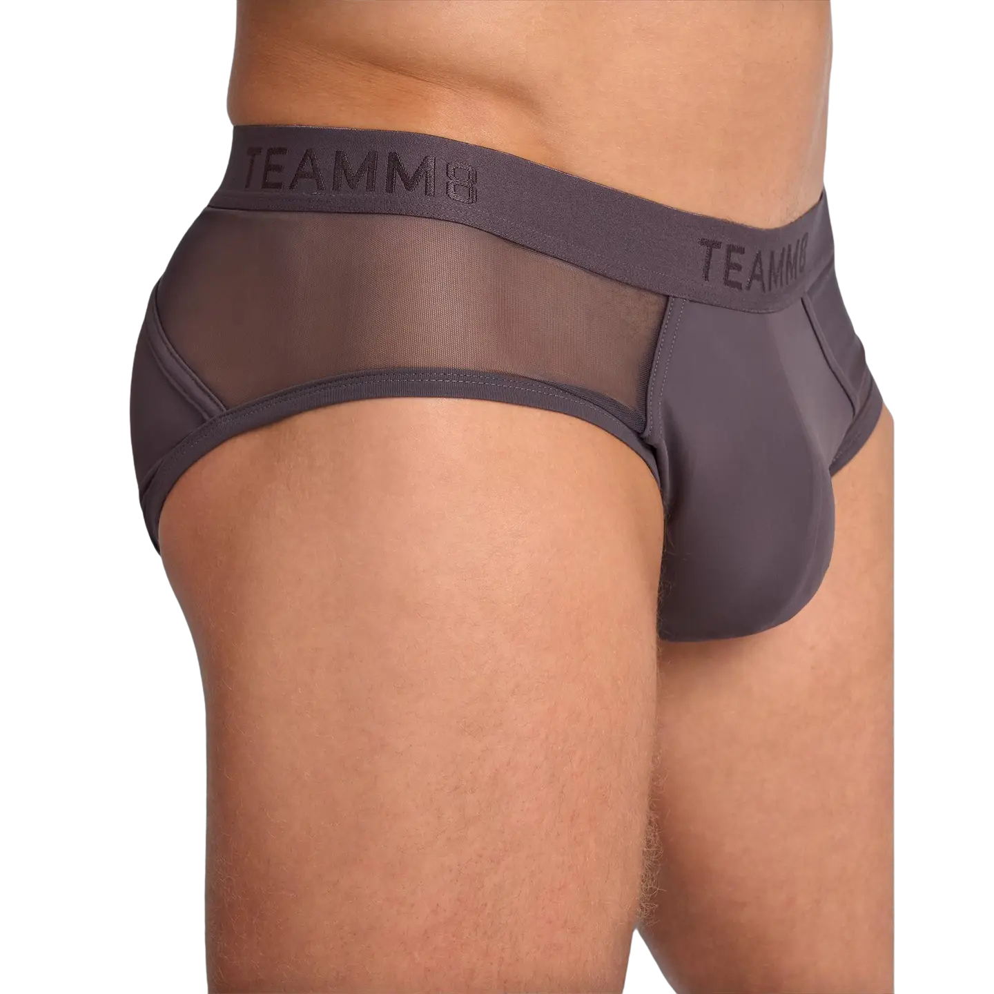 Teamm8 Score Sheer Brief - Gunmetal Grey