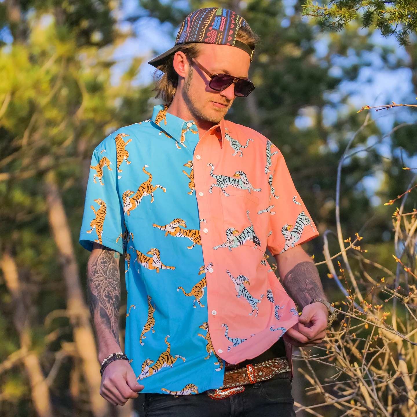 B Fresh Gear Pizza Tiger 4-Way Stretch Shirt