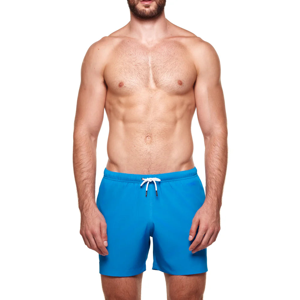 YUASA 3.5" Pines Blue Swim Short - Hawaiian Surf