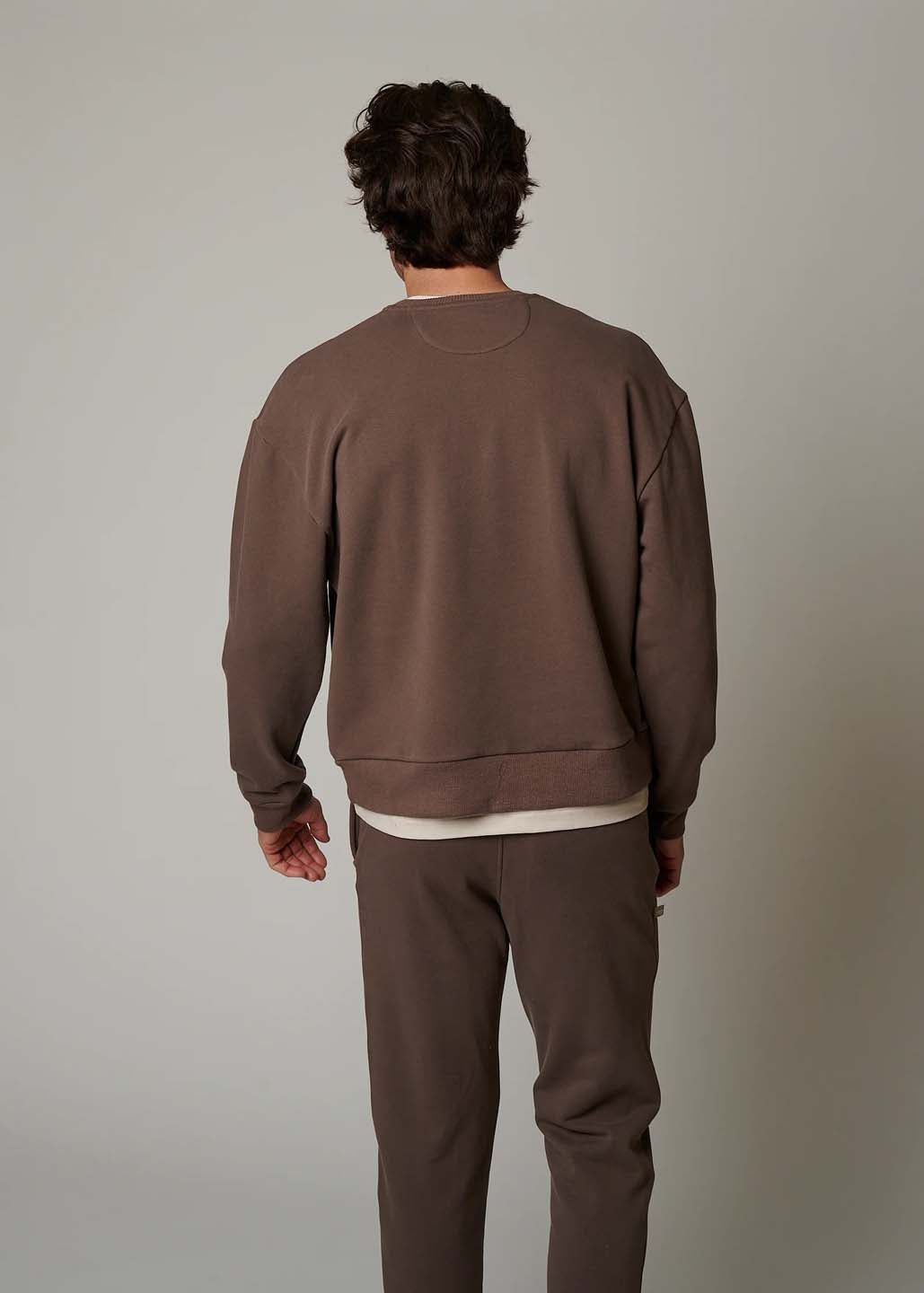 LEISURE LAB Zen Crewneck Sweatshirt - Cacao