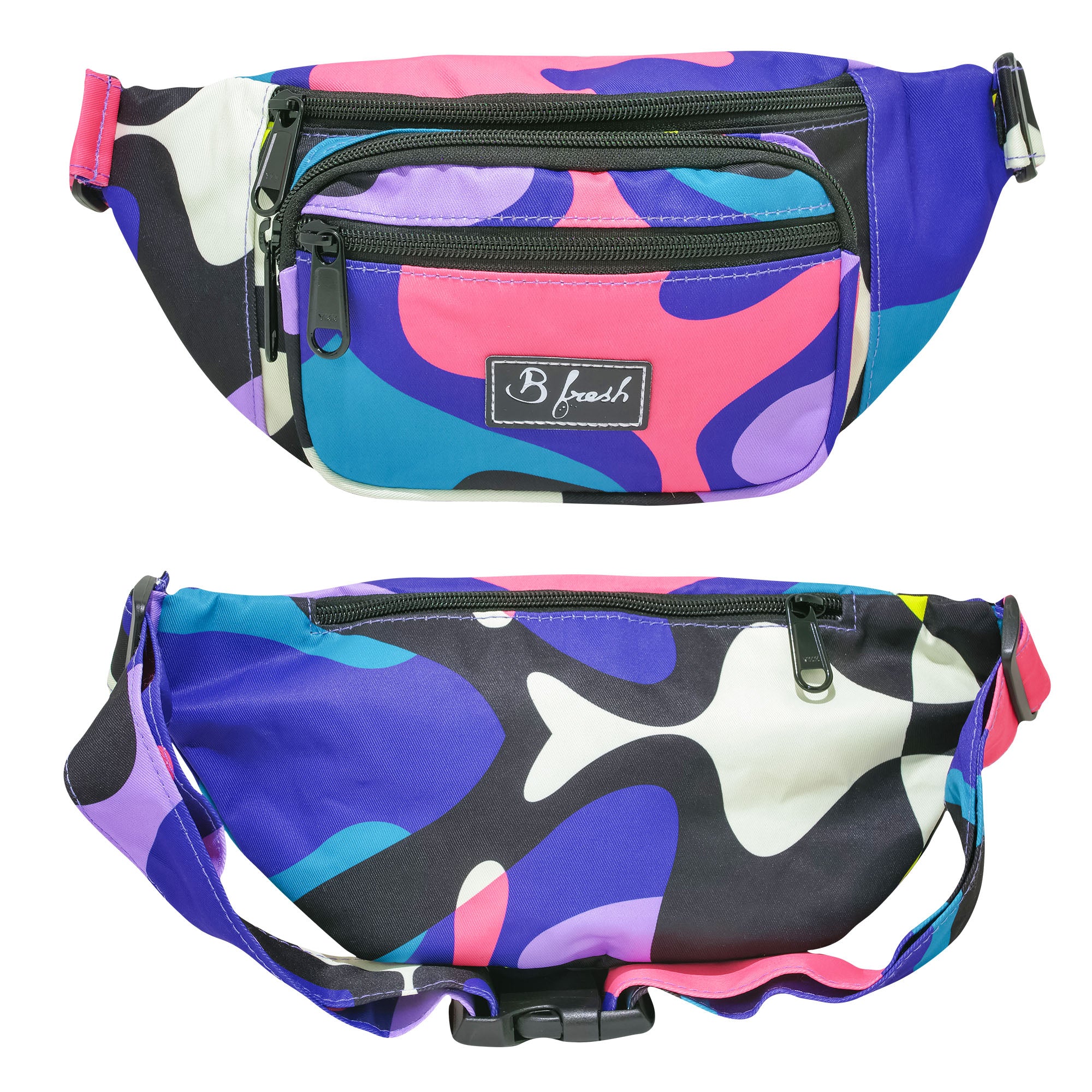 B Fresh Gear Fanny Pack - Vapor Swirl Print